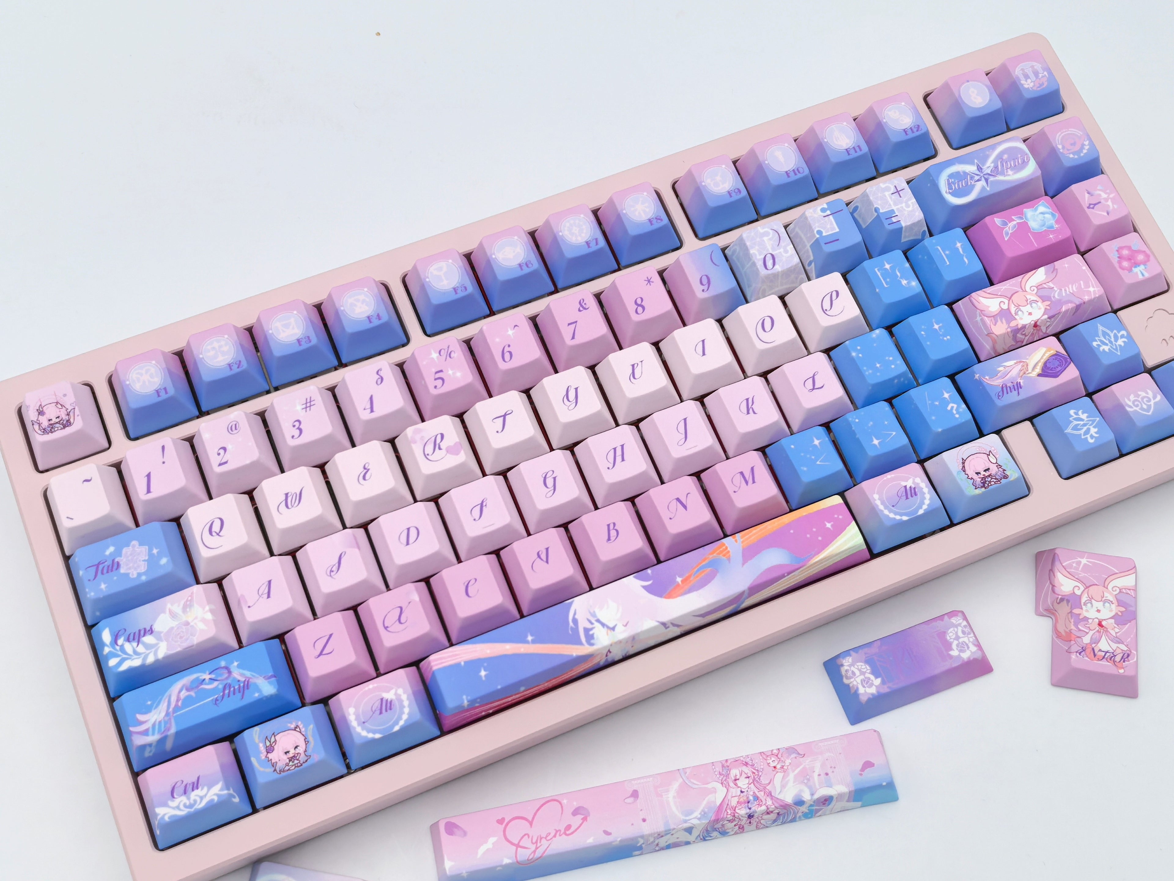 Cyrene Honkai Star Rail keycap set, Cherry profile, thumbnail view
