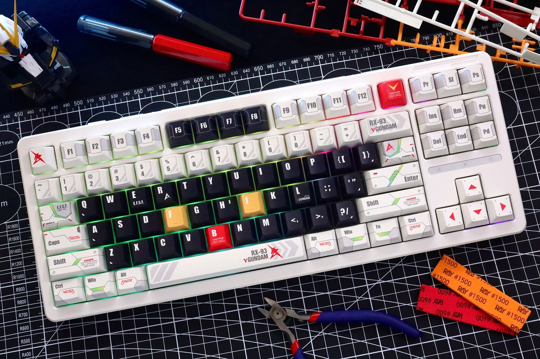 RX-93 Nu Gundam keycap set, thumbnail view