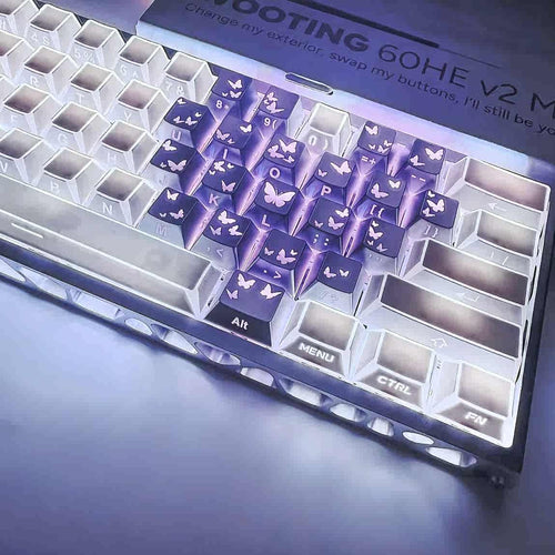 Shadow Fold Butterfly Cherry Profile PBT Keycap Set