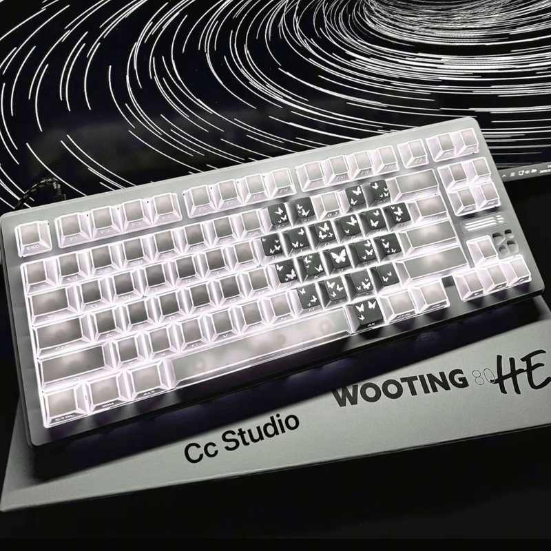Shadow Fold Butterfly Cherry Profile PBT Keycap Set
