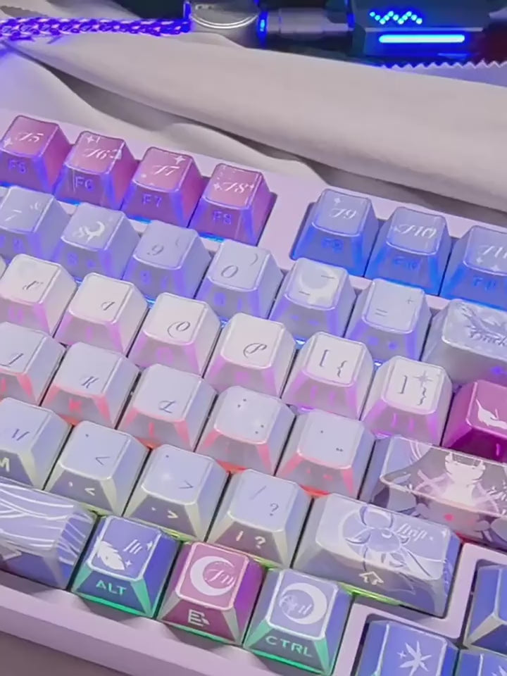 A video of the keycap set in action with a backlit mechanical keyboard